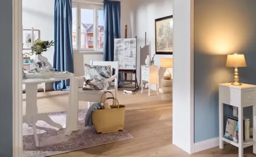 maison bleue Holzstuhl  mit Armlehne Bendix | Weiß