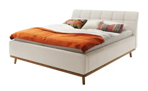 maison bleue Polsterbettgestell mit Bettkasten Merla | Beige, 160 cm