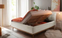 maison bleue Polsterbettgestell mit Bettkasten Merla | Beige, 160 cm