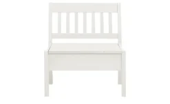 maison bleue Sitzbank mit Stauraum  massiv Bendix | Weiß, 82,7 cm