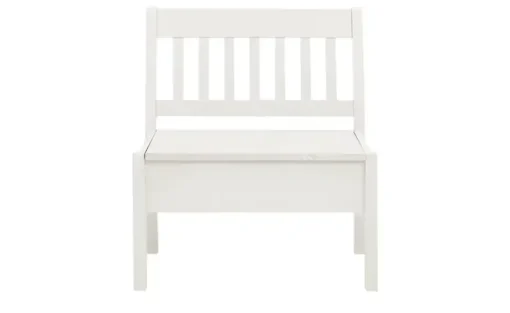 maison bleue Sitzbank mit Stauraum  massiv Bendix | Weiß, 82,7 cm