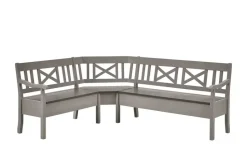 maison bleue Truheneckbank  massiv Florian | Grau, links