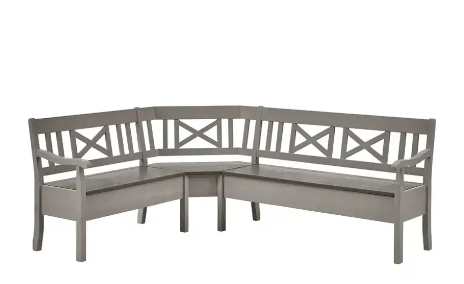 maison bleue Truheneckbank massiv Florian | Grau, links