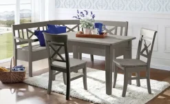 maison bleue Truheneckbank  massiv Florian | Grau, ca, 171 x 214 cm