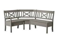 maison bleue Truheneckbank  massiv Florian | Grau, ca, 171 x 214 cm
