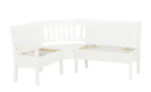 maison bleue Truhen-Eckbank  massiv Bendix | Weiß, ca, 170 x 213 cm