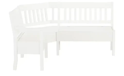 maison bleue Truhen-Eckbank  massiv Bendix | Weiß, ca, 170 x 213 cm