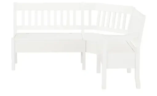 maison bleue Truhen-Eckbank  massiv Bendix | Weiß, ca, 213 x 170 cm