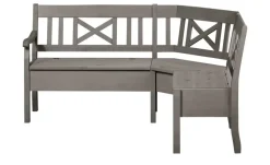 maison bleue Truheneckbank  massiv Florian | Grau, ca, 214 x 148 cm