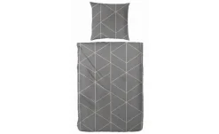 Mako-Satin Bettwäsche-Set | Grau, 200 cm | Höffner