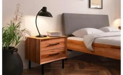 Massivholzbett mit gepolstertem Kopfteil Clara | Kernbuche, 140 cm