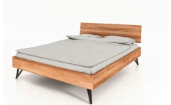 Massivholzbett mit Kopfteil Karl | Kernbuche, 100 cm