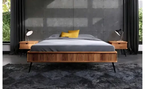 Massivholzbett ohne Kopfteil Nico | Kernbuche, 80 cm