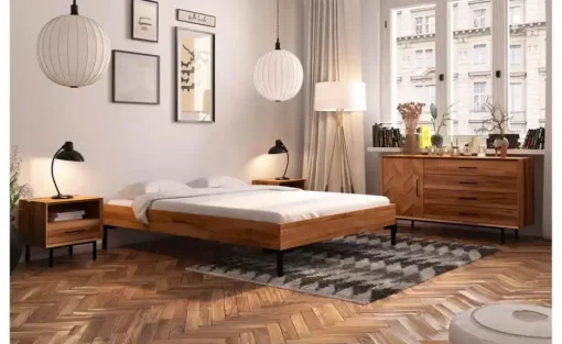 Massivholzbett ohne Kopfteil Clara | Kernbuche, 140 cm