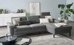 Max Schelling Ecksofa Feincord Maximum Move | Anthrazit, rechts