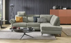 Max Schelling Ecksofa Flachgewebe Maximum Plus | Grün, ohne