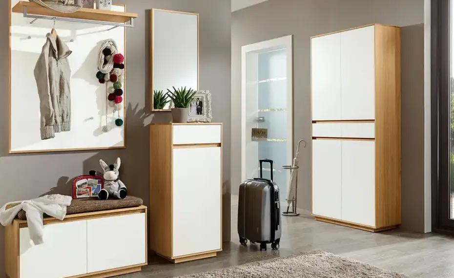 Mehrzweckschrank Tiba | Weiß, Eiche bianco | Höffner