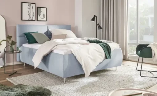 meinBett Polsterbettgestell Fara | Hellgrau, 140 cm