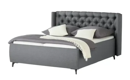 meinBett Polsterbettgestell Eyra | Grau, 140 cm