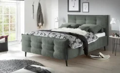 meinBett Polsterbettgestell Mariano B | Grau, 140 cm
