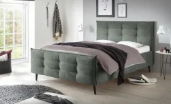 meinBett Polsterbettgestell Mariano B | Grau, 140 cm