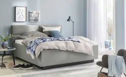 meinBett Polsterbettgestell Fara | Dunkelgrau, 140 cm