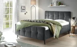 meinBett Polsterbettgestell Mariano C | Anthrazit, 140 cm