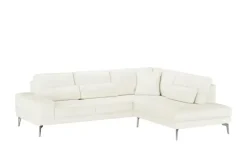 meinSofa Ecksofa aus Leder Dana | Weiß, rechts