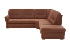 meinSofa Ecksofa aus Mikrofaser Edda | Rotbraun, rechts