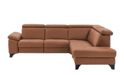 meinSofa Ecksofa Echtleder Linda | Braun, rechts