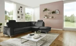 meinSofa Ecksofa Lea | Schwarz, rechts | Möbel Höffner