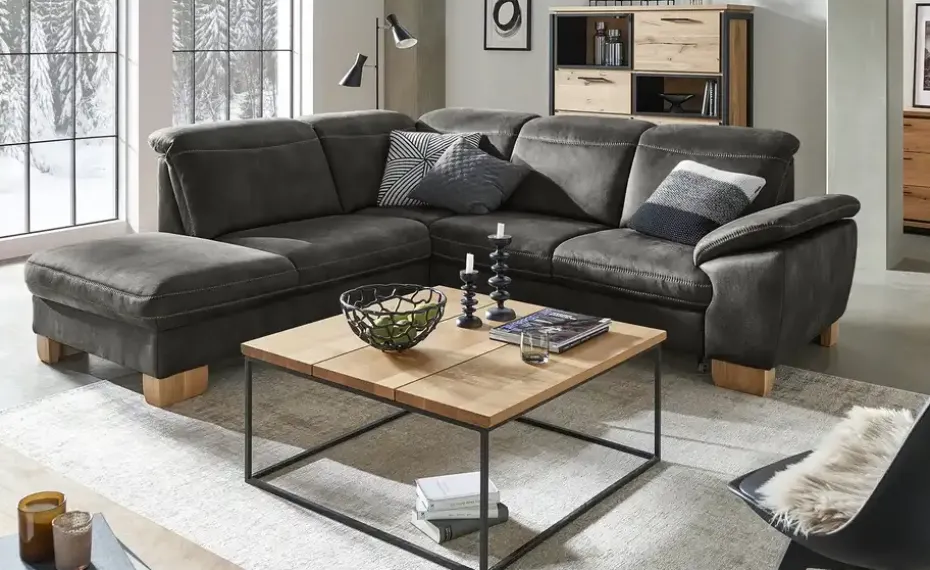 meinSofa Ecksofa Raica | Anthrazit, links | Höffner