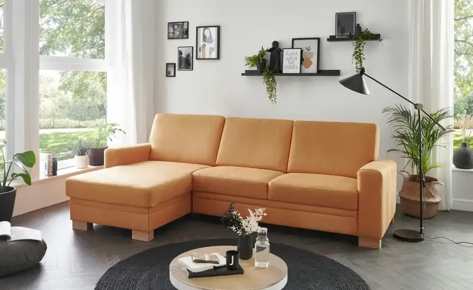 meinSofa Ecksofa Uli-S | Curry, links | Möbel Höffner