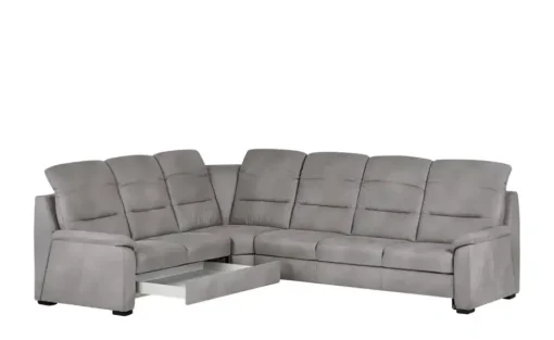 meinSofa Ecksofa Vera | Aluminiumgrau, links | Höffner