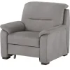meinSofa Sessel mit ausziehbarem Hocker Vera | Grau