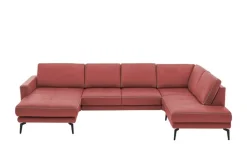 meinSofa Wohnlandschaft aus Mikrofaser Mike | Rot, rechts