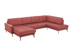 meinSofa Wohnlandschaft aus Mikrofaser Mike | Rot, rechts