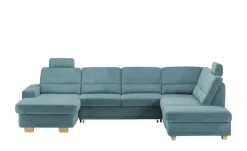 meinSofa Wohnlandschaft aus Mikrofaser Marc | Hellblau, rechts