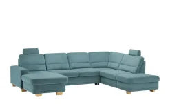 meinSofa Wohnlandschaft aus Mikrofaser Marc | Hellblau, rechts