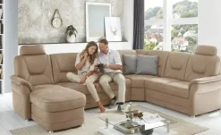meinSofa Wohnlandschaft aus Mikrofaser Edda | Sand, rechts