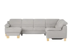 meinSofa Wohnlandschaft aus Mikrofaser Hanna | Aluminiumgrau, rechts