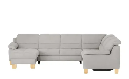 meinSofa Wohnlandschaft aus Mikrofaser Hanna | Aluminiumgrau, rechts