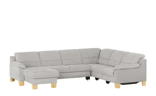 meinSofa Wohnlandschaft aus Mikrofaser Hanna | Aluminiumgrau, rechts