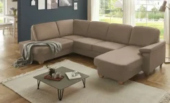 meinSofa Wohnlandschaft  aus Kunstleder Oliver | Braun, links
