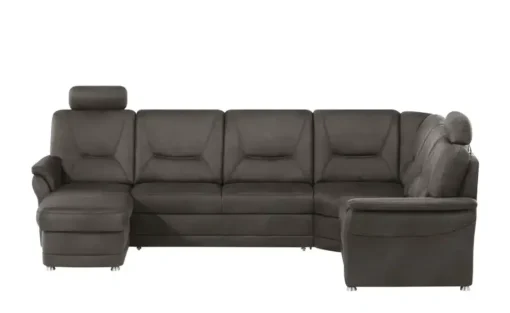 meinSofa Wohnlandschaft aus Mikrofaser Edda | Anthrazit, rechts