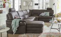 meinSofa Wohnlandschaft aus Mikrofaser Edda | Anthrazit, rechts