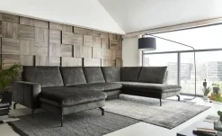 meinSofa Wohnlandschaft aus Mikrofaser Grace | Grau, rechts