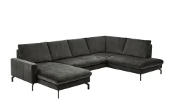 meinSofa Wohnlandschaft aus Mikrofaser Grace | Grau, rechts