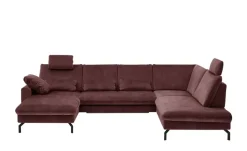 meinSofa Wohnlandschaft aus Mikrofaser Grace | Dunkelrot, rechts