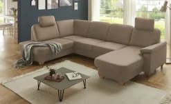 meinSofa Wohnlandschaft  aus Kunstleder Oliver | Braun, links